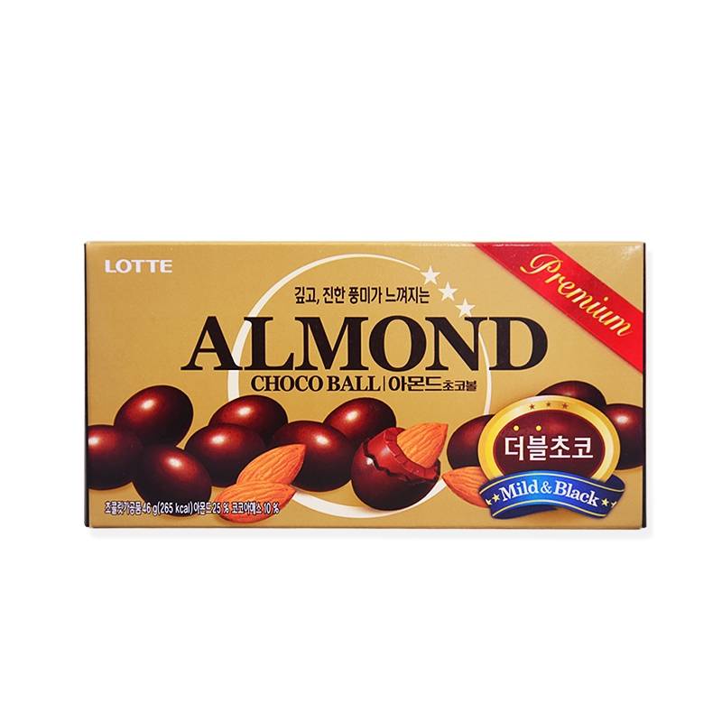 ลอตเต้ เกาหลี ช็อกโกแลตสอดไส้อัลมอนด์ 89กรัม Almonds Chocolate Lotte