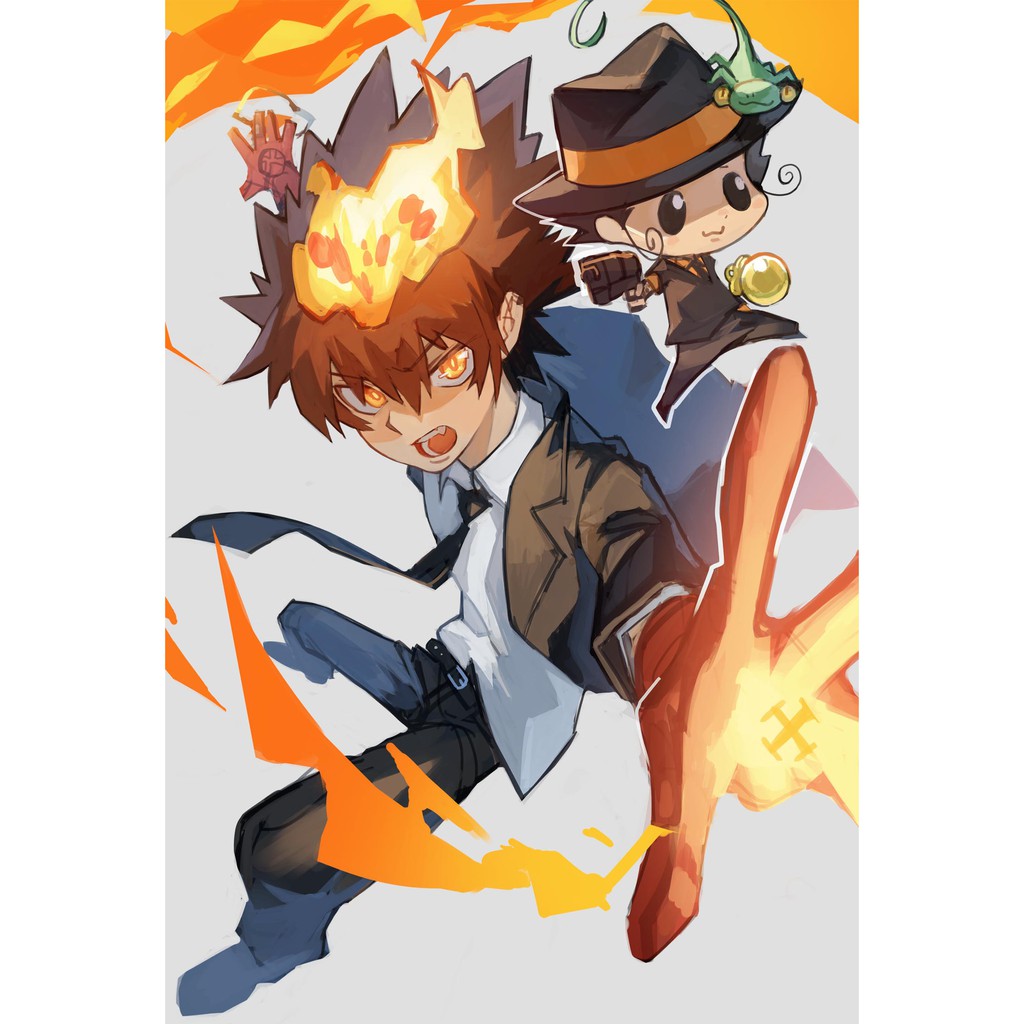 โปสเตอร์ Reborn รีบอร์น การ์ตูน ญี่ปุ่น Poster ของขวัญ โปสเตอร์การ์ตูน Japan Anime โปสเตอร์สำหรับเด็