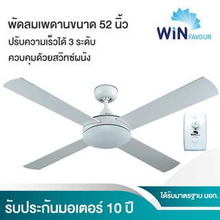 🔥ถูกที่สุด🔥 พัดลมเพดาน รุ่น G11(สีขาว) ขนาด 52 นิ้ว พร้อมสวิทซ์ผนัง ของใหม่