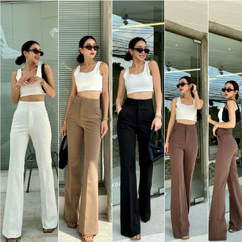 So Hot 2 buttons pant กางเกงเอวสูง กางเกงขาม้า ทรงสวย ขายาว ขุ่นพระ!!!คือดูรูปแล้วไม่ต้องอ่านแคปชั่น สั่งเลย