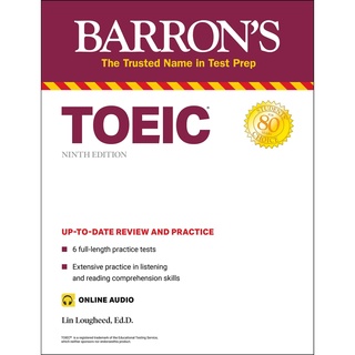 BARRONS TOEIC (9TH ED.): UP-TO-DATE REVIEW AND PRACTICS (ONLINE AUDIO) หนังสือภาษาอังกฤษพร้อมส่ง