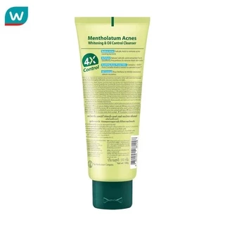 Mentholatum เมนโทลาทั่ม แอคเน่ส์ ไวท์เทนนิ่ง แอนด์ ออยล์ คอนโทรล คลีนเซอร์ 100 กรัม