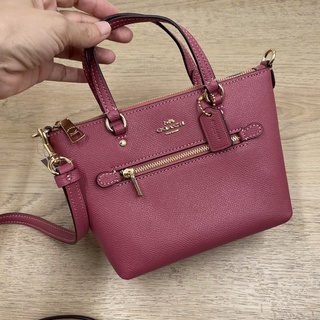 🎀 (สด-ผ่อน) กระเป๋าสะพาย ปาก 8 นิ้ว สีชมพู C9948 Coach Mini Gallery Crossbody