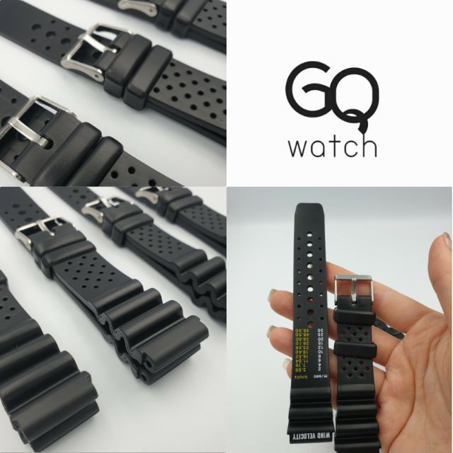 𝗚𝗤 𝘄𝗮𝘁𝗰𝗵 สายทรง SEIKO สายนาฬิกาดำน้ำ สายยาง 20มิล 22มิล