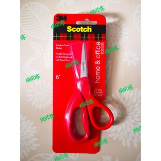 กรรไกร 6นิ้ว ยี่ห้อScotch 3M ใบมีดสแตนเลส ไม่เกิดสนิม