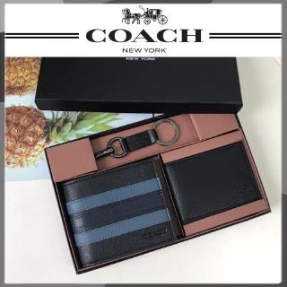 Coach F24649 Wallet forever wallet กระเป๋าใส่การ์ดกระเป๋าสตางค์ผู้ชายกระเป๋าสตางค์หนัง