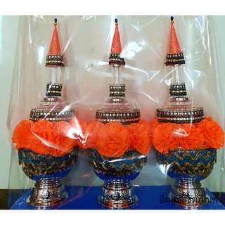 กรวยงานบวช กรวยอุปัชฌาชย์ กรวยที่ตรวจน้ำแบบใส/สีทอง อย่างดี