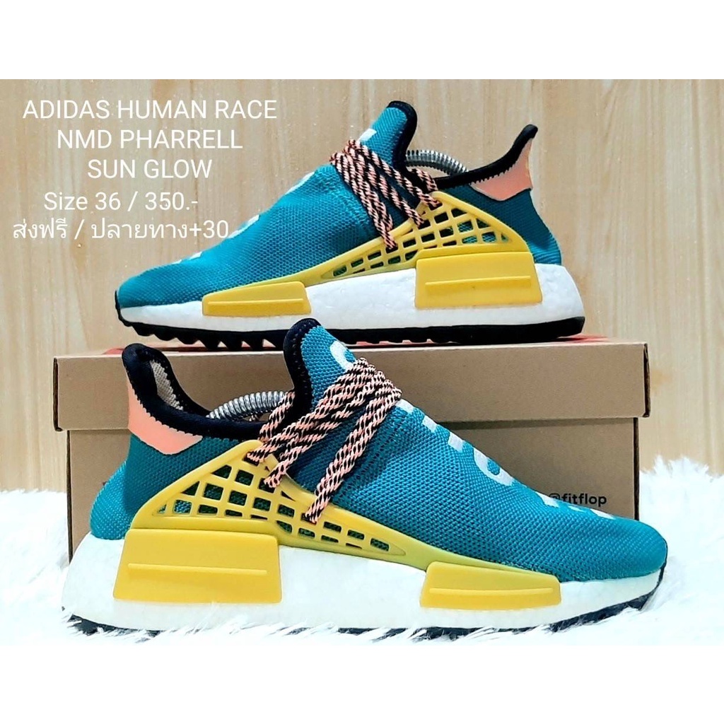 Adidas Human Race NMD Pharrell Sun Glow Size 36 / ยาว 22 cm. [รองเท้ามือสองของแท้]