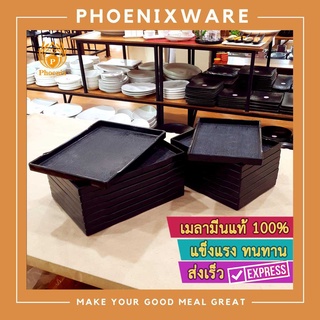 ถาด-ชาบู-สุกี้ 9.6นิ้ว 11.8นิ้ว เมาลามีน สีดำ ถาดสุกี้  ถาดชาบู ถาดอาหาร ถาดเมลามีน ถาดเสิร์ฟ YS1410BK YS1412BK