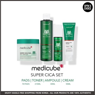 [READY TO SHIP] MEDICUBE SUPER CICA SET (PADS, TONER, AMPOULE, CREAM)