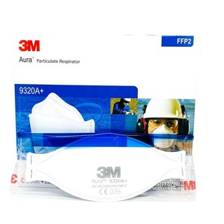 3M (20ชิ้น) หน้ากากป้องกันฝุ่นแบบพับได้ รุ่น 9320A+ Aura 9320 FFP2 Mask พร้อมกล่อง