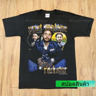 ROUND คอลูกเรือ[rock star] POST MALONE RAPPER HIPHOP เสื้อวง เสื้อทัวร์-4XL