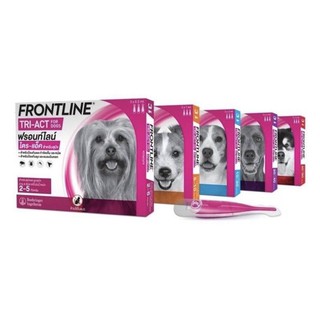 FRONTLINE TRI-ACT- ฟรอนท์ไลน์-ไตร แอ็ค สำหรับสุนัข บรรจุ 3หลอด ต่อกล่อง