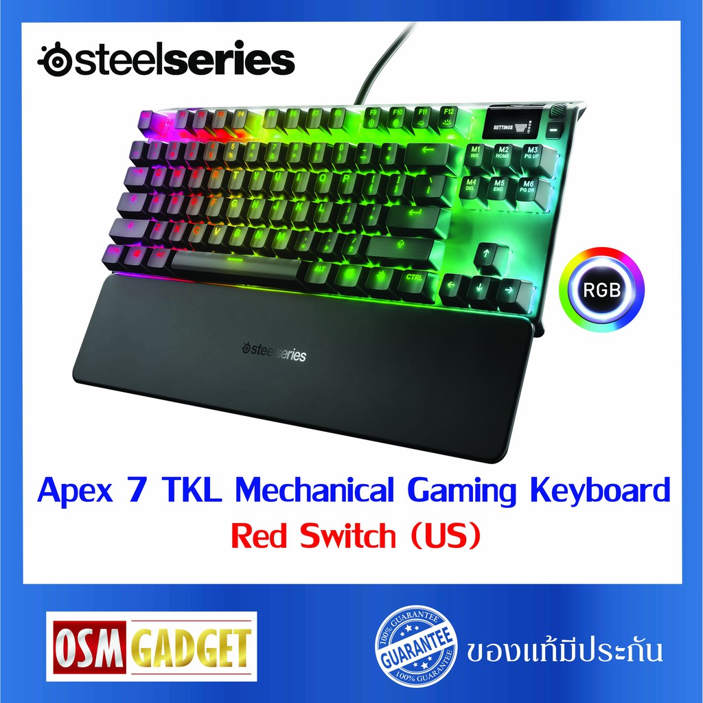 Steelseries Apex 7 TKL Mechanical Gaming Keyboard - Red Switch (US)