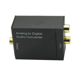 Analog To Digital Audio Converter (RCA/Optical &amp; TOS Link) กล่องแปลงสัญญาน อนาลอค เป็นดิจิตอล (Black)