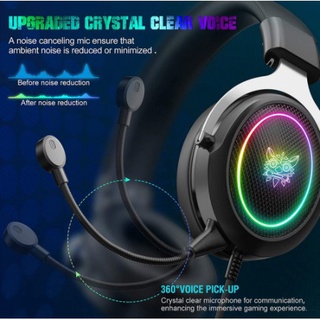 ONIKUMA X10 Gaming Headphone Wired หูฟังเกมมิ่งไฟ RGB