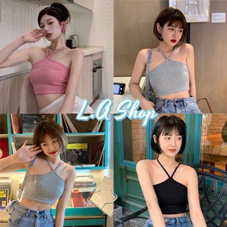 L.A Shop พร้อมส่ง เสื้อสายเดี่ยวไหมพรมน่ารัก สไตล์​เกาหลี​(7623)