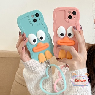เคสโทรศัพท์มือถือนิ่ม ลายเป็ดตลก พร้อมสายคล้องมือ สําหรับ OPPO A93 4G A1 Pro Reno 8T 5G A1 5G 2023 Realme V20 V5 Find X5 GT2 Pro GT 5G