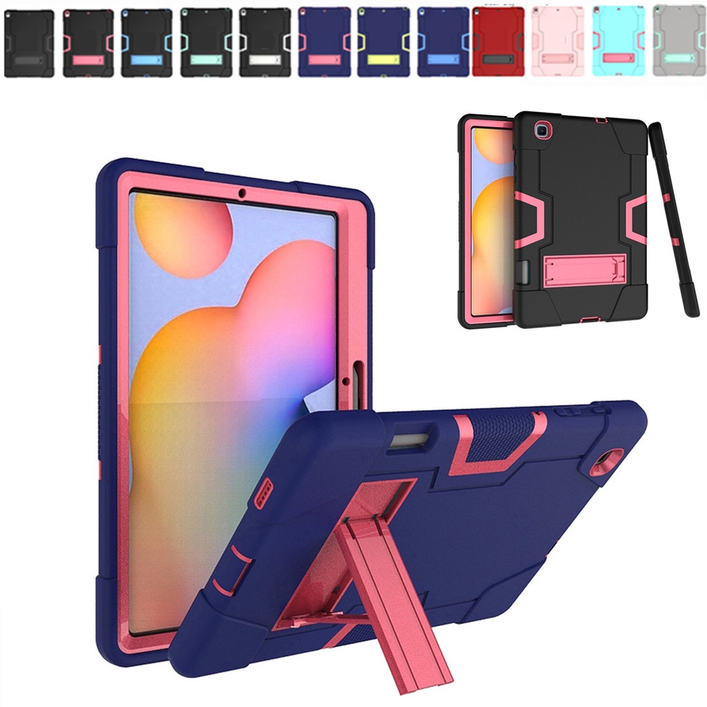 ฝาครอบแท็บเล็ต Samsung Galaxy Tab S6 Lite P610 P615 SM-P610 SM-P615 Full Protection Case 3 in 1 Brac