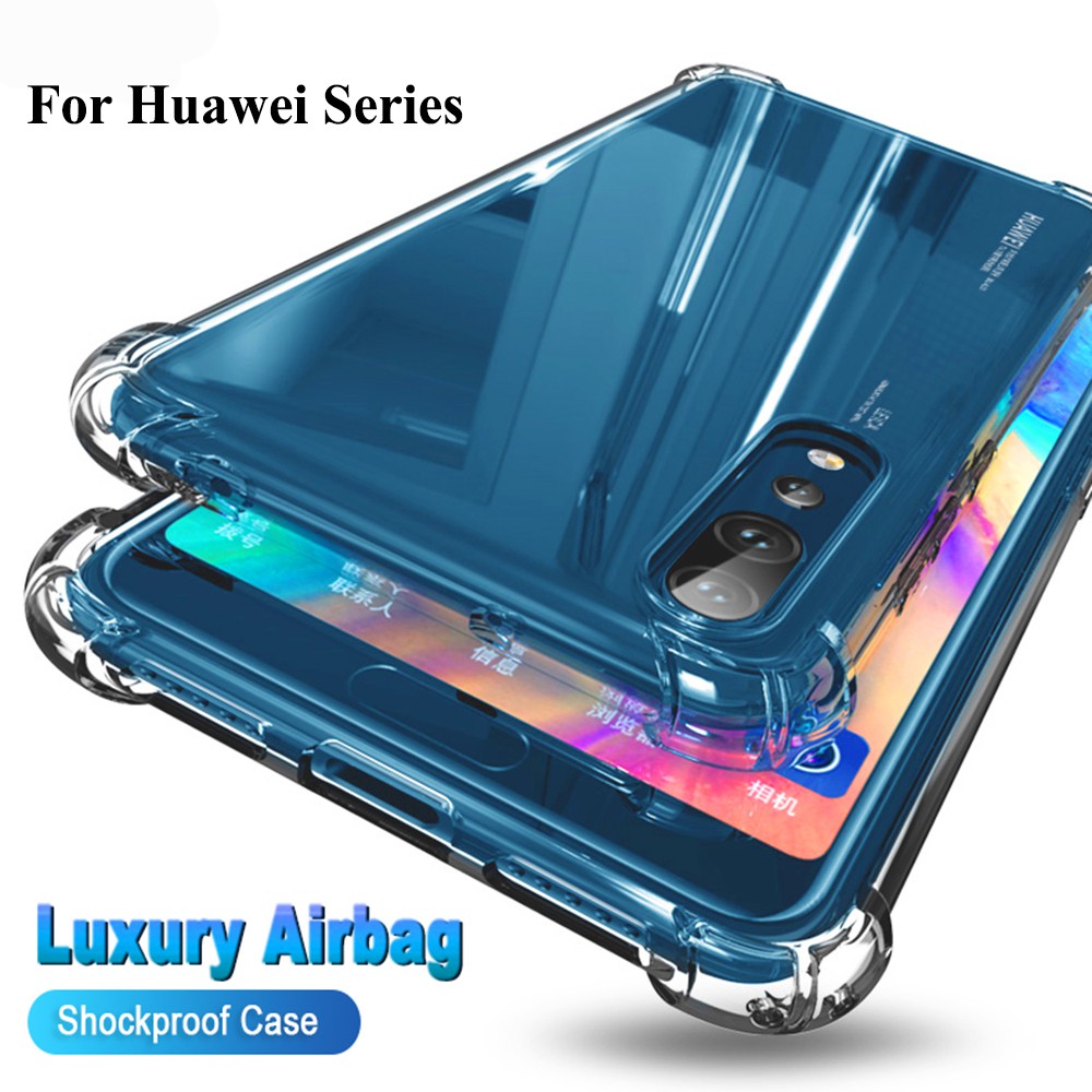 เคสใสกันกระแทก TPU สำหรับ Huawei  Mate 20 30 P20 P40 Pro P30 Lite Nova 7i 7 SE 3i 5T Honor 8X Y9 2019