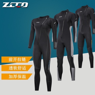 ZCCO 3 มม Neoprene ชุดว่ายน้ำชุดว่ายน้ำสำหรับผู้ชาย ชุดดำน้ำชุดเล่นกระดานโต้คลื่น swimsuit