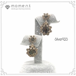 Moment ต่างหู A0019-S ก้านเงินแท้ 92.5% Nickle Free