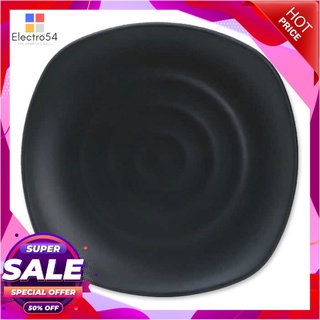 เอโร่ จานเหลี่ยมมุมมน 10.5 นิ้ว สีดำอุปกรณ์ครัวและเครื่องใช้aro Square Plate 10.5" #Black