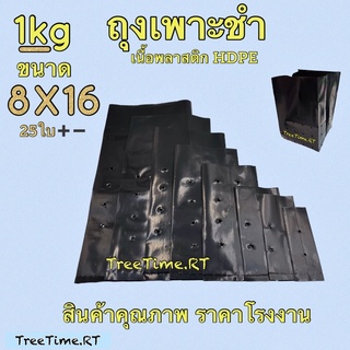 ถุงเพาะชำ 8X16 (1KG) เนื้อHDPE ราคาถูกที่สุด