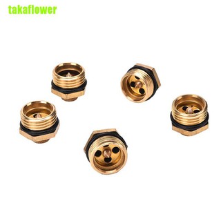 takaflower★ 1-2-5Pcs-1-2-Brass-Adjustable-Atomizing-Lawn-Mist-Sprinkler-Patio-Spray-Nozzle