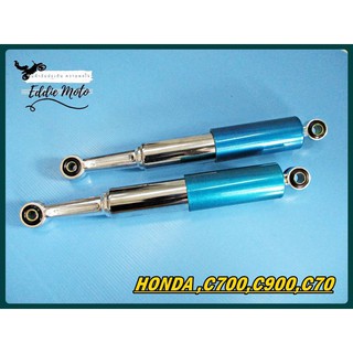 HONDA C70 C90 PASSPORT REAR SHOCK ABSORBER "BLUE" SET PAIR // โช๊คอัพคู่หลัง สีฟ้า โช๊คหลัง สินค้าคุณภาพดี