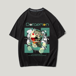 New 2021 Doraemon Spring And Summer New Style 100% Cotton Japanese Harajuku T-shirt Men And Women Couples Short Sleeves