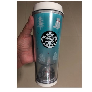 [ของแท้] แก้ว Starbucks โดมหมีด้านล่าง เมื่อเขย่า มีกากเพชร