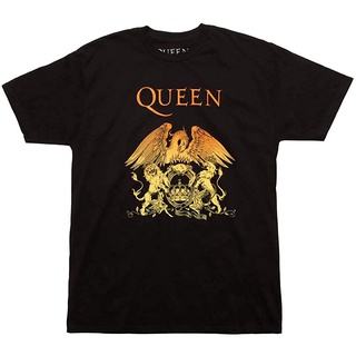 【🔥🔥】100%cotton เสื้อยืดผู้ชายแฟชั่น Queen Crest Gradient Logo T-Shirt men เสื้อ ยืด ผู้ชาย คอกลม โอเวอร์ ไซส์