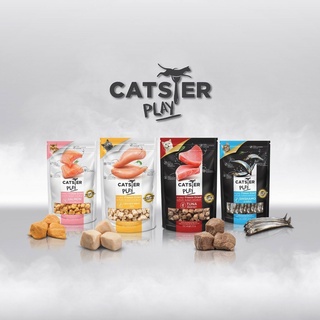 Dogster : CATSTER Play ขนมแมว Freeze Dried ทำมาจากเนื้อแท้ 100% ขนาด 40g.