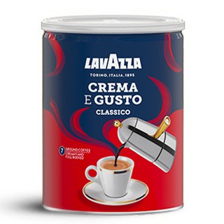 Lavazza Crema E Gusto Classico Ground Coffee (Italy Imported) 250g. ลาวาซ่า เครม่า อี กุซโต กาแฟคั่วบด นำเข้าจากอิตาลี