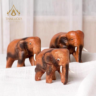 ช้างการ์ตูน ของการตกแต่ง ช้างน้อย เสริมฮวงจุ้ยร่ำรวย ช้างมงค…