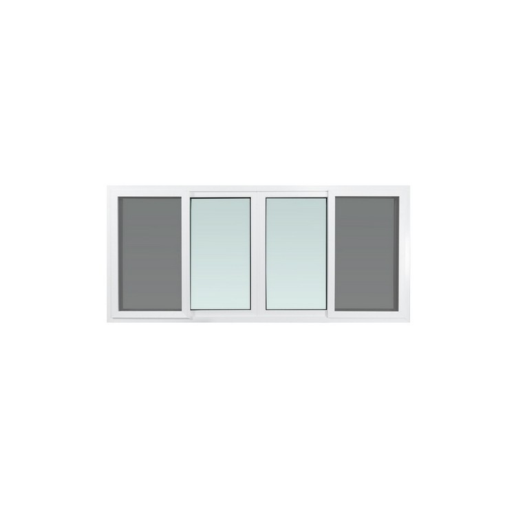 หน้าต่าง UPVC AZLE S-S-S-S มุ้ง 240x110cm. WHITE | AZLE | 111120 หน้าต่างบานเลื่อน หน้าต่าง ประตูและหน้าต่าง หน้าต่าง UP
