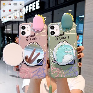 Redmi note7 8 910X pro 8A 9A กระจกไดโนเสาร์ เคสมือถือ ทรายดูด กระจกแต่งหน้า รุ่น หญิง รองรับ Soft