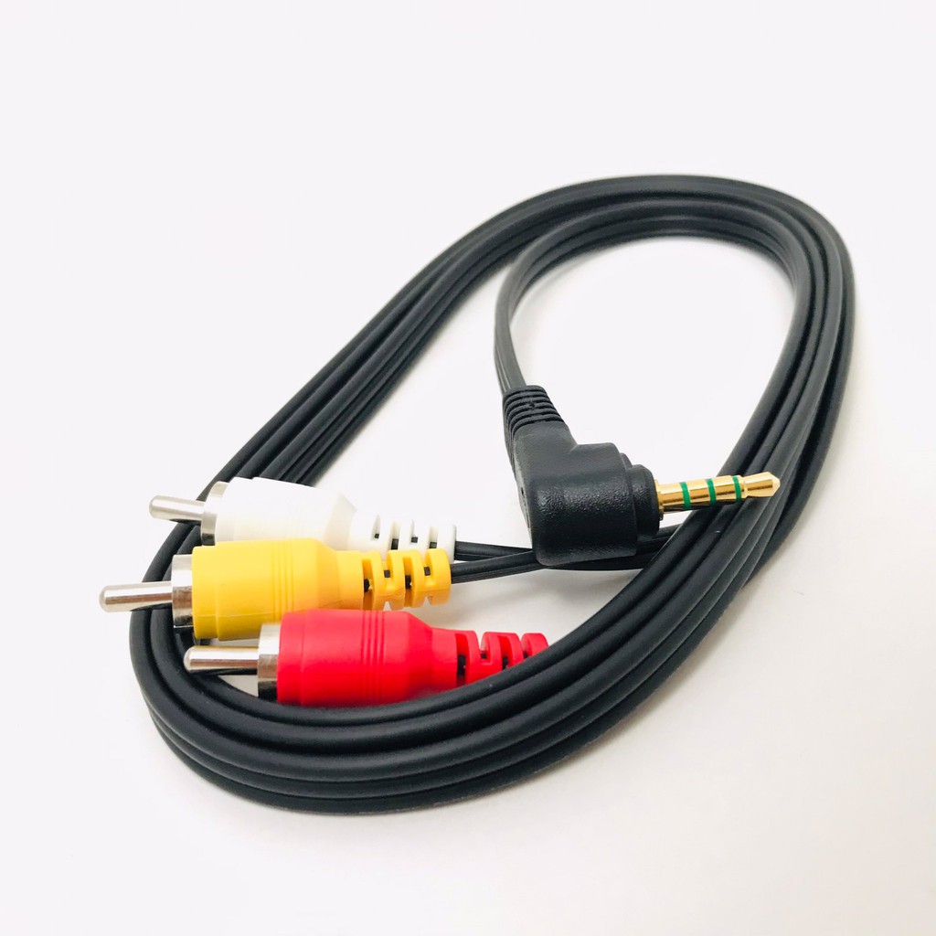สายสัญญาณภาพเข้า AV IN แบบ Mini Jack ความยาว 1.5 ม. เอาสัญญาณภาพจากทีวีดิจิตอล กล่อง WiFi Display MirrorLink ขึ้นจอ