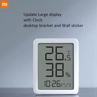 Miaomiaoce นาฬิกาจับเวลาเครื่องวัดอุณหภูมิความชื้นหน้าจอ Lcd ดิจิตอล Xiaomi