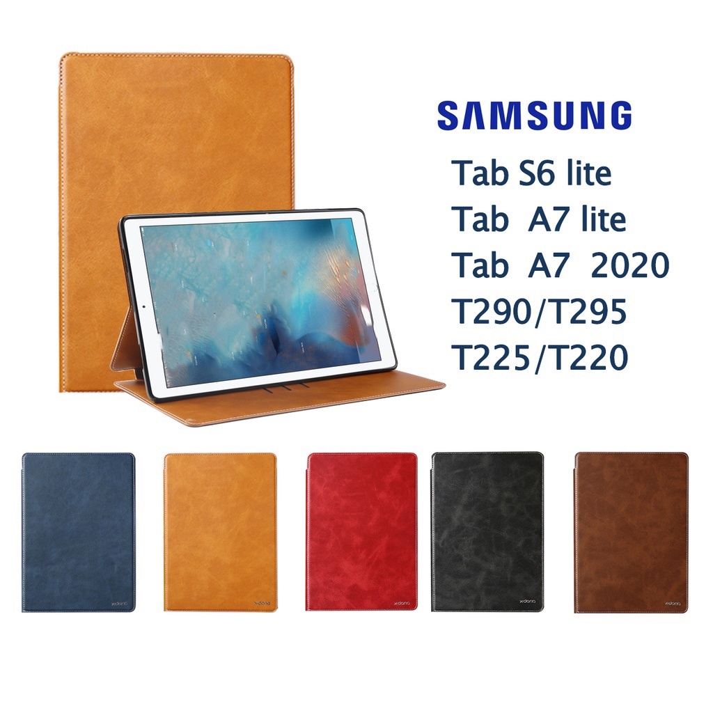เคสฝาพับ หนัง แท็บเล็ต ใส่นามบัตรได้ FOR SAMSUNG Galaxy TAB A 7.0 T280 T285 TAB A8 2019 T295 T290 TAB S2 8.0 T715 T710