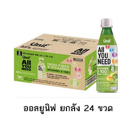 Unif All You Need ยูนิฟออลยูนีด ผักใบเขียว 300 มล. ยกลัง 24 ขวด
