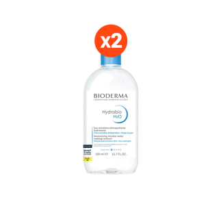 Bioderma Hydrabio H2O 500 ml. x 2 คลีนซิ่งผิวแพ้ง่ายขาดน้ำ