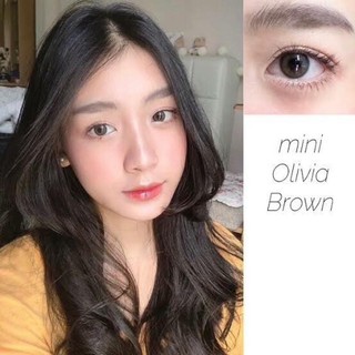 คอนแทคเลนส์ เลนส์กรองแสง / Kitty Kawaii : Mini Olivia brown