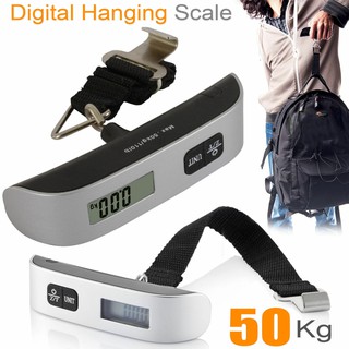 เครื่องชั่งกระเป๋า ที่ชั่งน้ำหนักกระเป๋าเดินทาง ชั่งน้ำหนักกระเป๋า LCD Digital Luggage Scale 110lb/50kg