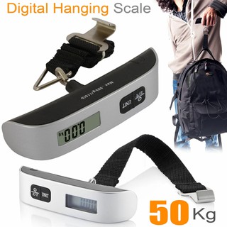 เครื่องชั่งกระเป๋า ที่ชั่งน้ำหนักกระเป๋าเดินทาง ชั่งน้ำหนักกระเป๋า LCD Digital Luggage Scale 110lb/50kg