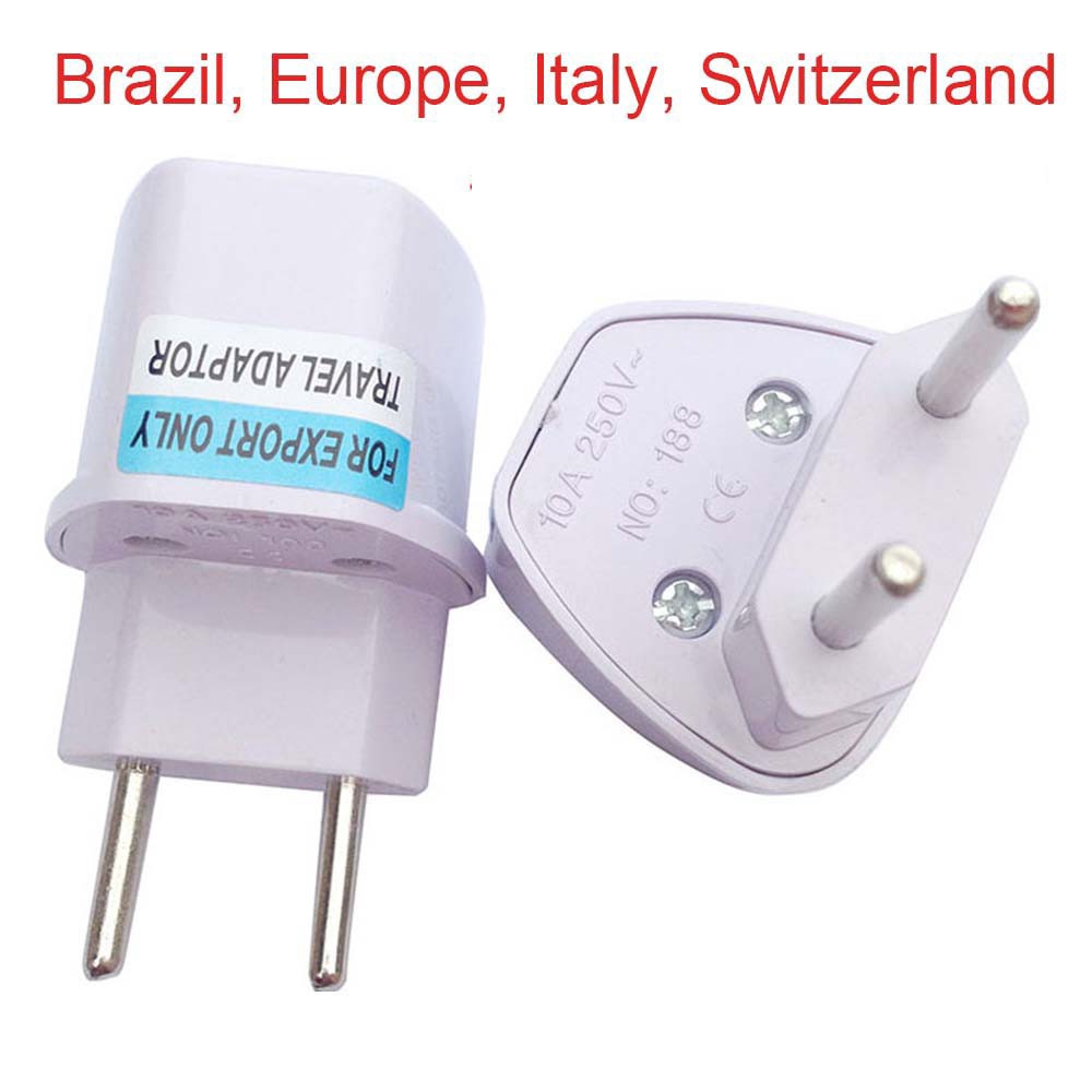 ตัวแปลงปลั๊กไฟสําหรับเดินทางสากล Adaptor TO EU ITALY SWITZERLAND europe Adaptors/ไฟฟ้า