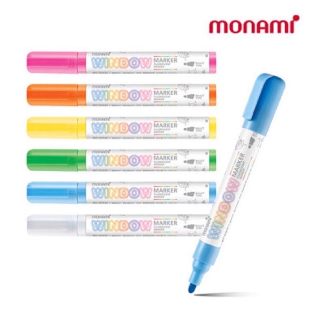 Monami ปากกาเขียนกระจก (Window Marker) ชนิดลบออกได้