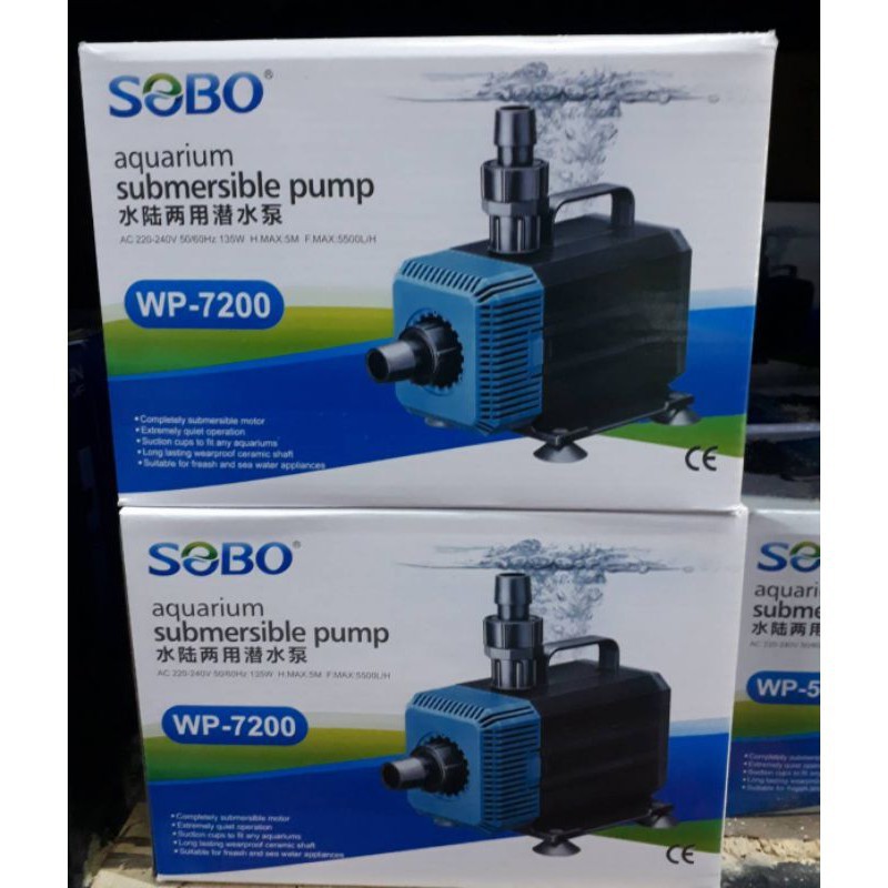 ปั๊มน้ำ SOBO ทำน้ำตก น้ำพุ และปั้มน้ำในตู้ปลา รุ่น WP-4550 @ WP-5500@WP-7200 ***สินค้าพร้อมส่ง***