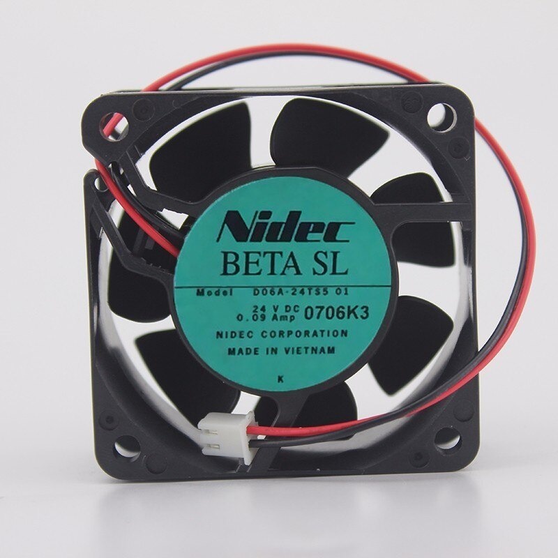 Original NIDEC D06A-24TS5 01 6CM 60*60*25mm DC 24V 0.15A 2 Lines ...